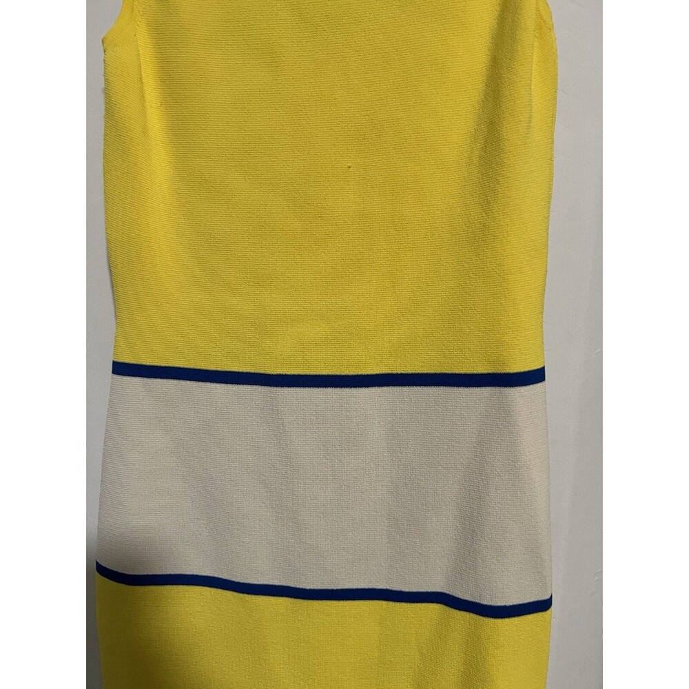 Moschino Boutique Yellow Striped Knit Dress Made in Italy Color block - Picture 5 of 9